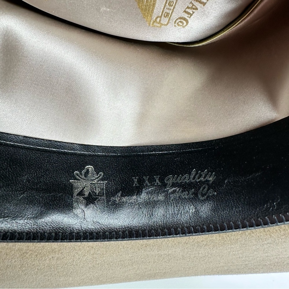 VTG American Hat Co Quality Western Cowboy Hat Size 6.5 Feathers - Picture 12 of 12